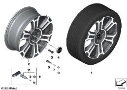 MINI LA WHEEL TURNSTYLE SPOKE 558 - 19