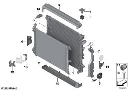 Pezzi montabili p radiat.A.acqua diagram for BMW Rolls-Royce Phantom RR11 Phantom