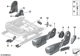 SEAT FRONT SEAT COVERINGS diagram for BMW X2 F39 18dX