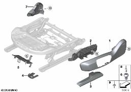 SEAT, FRONT, SEAT TRIM COVERS, ELECTRIC diagram for BMW X2 F39 18dX