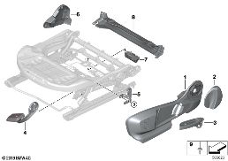 SEAT, FRONT, SEAT TRIM, MANUAL diagram for BMW 1 Series F40 120dX
