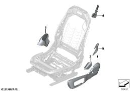 INDIVIDUAL SEAT COVER PANELS, FRONT diagram for BMW 8 Series F91 M8 Convertible M8