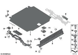 行李箱底板饰件 diagram for BMW X5 G05 40iX