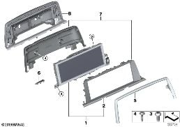 Central Information Display diagram for BMW 6 Series F13 650iX 4.4