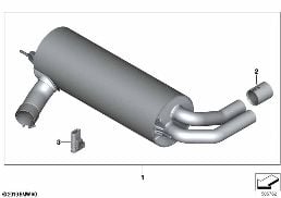 BMW M PERFORMANCE SILENCER diagram for BMW 4 Series F32 LCI 430i