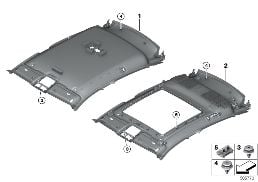 Потолок diagram for BMW X4 G02 LCI 20dX