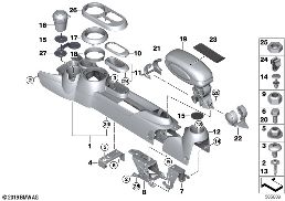 Konsola środkowa diagram for BMW MINI F56 One