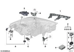 SINGLE COMPONENTS FOR HEADLIGHT