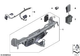 TRAILER COUPLING, ELECTRIC SWIVELING diagram for BMW 3 Series G21 Touring 320d