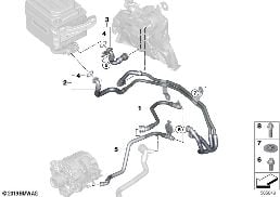 COOLANT CIRCUIT HIGH-VOLT.BATTERY UNIT diagram for BMW 4 Series G26 Gran Coupé M440iX