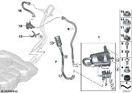 фильтр с активированным углем diagram for BMW 5 Series G38 LCI 535Le