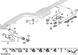 Sist.sensori gas scarico/sonda NOX/SCR diagram for BMW X3 G01 LCI 20dX