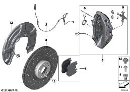 M PERFORMANCE FRONT BRAKE - REPLACEMENT diagram for BMW X5 G05 40iX