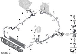 Ob.płynu chłodz.zes.akum.a wys.nap. diagram for BMW X3 G01 20dX