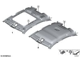 HEADLINING diagram for BMW 2 Series F44 Gran Coupé 220iX