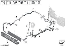 Kühlkreislauf Hochvoltspeicher diagram for BMW X3 G01 LCI 20dX