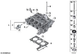 CYLINDER HEAD diagram for BMW i8 I12 LCI i8