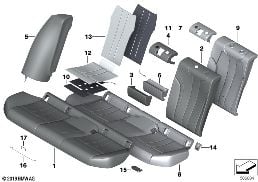SEAT, REAR, UPHLSTRY/COVER, LOAD-THROUGH