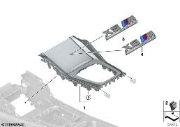 DECOR TRIMS, CENTRE CONSOLE diagram for BMW X6 M F96 X6 M