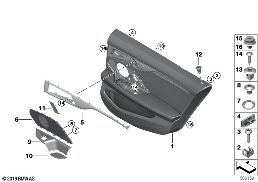 DOOR TRIM, REAR diagram for BMW 8 Series F93 M8 Gran Coupe M8