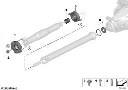 傳動軸組件 四輪驅動 diagram for BMW X4 G02 20dX