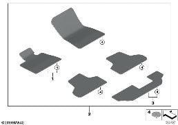 脚垫 diagram for BMW X5 G05 40iX