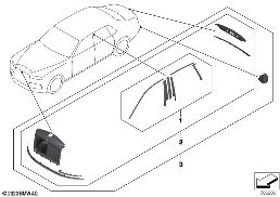 Retrofit Black Pack diagram for BMW Rolls-Royce Phantom RR11 Phantom