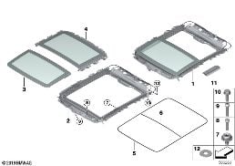 ELECTRIC PANORAMIC ROOF diagram for BMW 5 Series F07 GT LCI 550iX