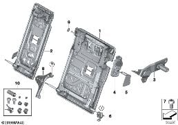 SEAT, REAR, SEAT FRAME, LOAD-THROUGH diagram for BMW 6 Series G32 GT 630d