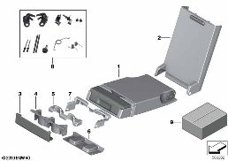 REAR SEAT CENTER ARMREST diagram for BMW 5 Series G30 530e