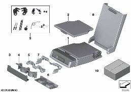 REAR SEAT CENTER ARMREST diagram for BMW 6 Series G32 GT 630d