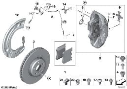 Frein de roue avant diagram for BMW Rolls-Royce Cullinan RR31 Cullinan