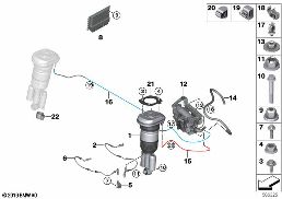 AIR SPRING STRUT, REAR/CONTROL UNITS diagram for BMW 5 Series G31 Touring 540iX