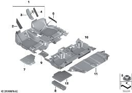 Vloerbekleding diagram for BMW X1L F49 LCI X1 25Li