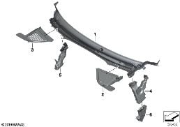 TRIM, WINDSHIELD COWL, OUTER diagram for BMW X6 M F96 X6 M