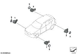 Assistente manovra di parcheggio (PMA) diagram for BMW X5 M F95 X5 M