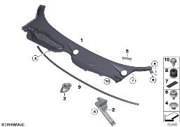 TRIM, WINDSHIELD COWL, OUTER diagram for BMW Z4 E89 30i