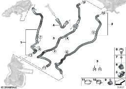 COOLANT HOSES FOR AUXILIARY HEATER diagram for BMW 4 Series G26 Gran Coupé 430dX