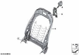 SEAT, FRONT, BACKREST FRAME