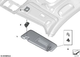 SUN VISORS diagram for BMW X6 M F96 X6 M
