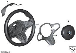 INDIVIDUAL M SPORT STEERING WHEEL diagram for BMW 8 Series F91 M8 Convertible M8
