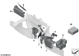 Pancéřování motorového prostoru diagram for BMW X5 G05 M50iX