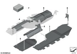 Pancéřování spodku vozidla diagram for BMW X5 G05 M50iX