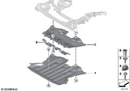Sop.eje delantero prot.antiempotramiento diagram for BMW 5 Series G30 LCI 520i
