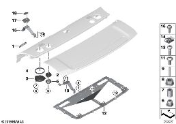 Éléments rapportés plage arrière diagram for BMW Rolls-Royce Phantom RR11 Phantom