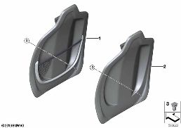 FRONT SEAT, BACKREST TRIM, REAR PANEL diagram for BMW 1 Series F40 120dX