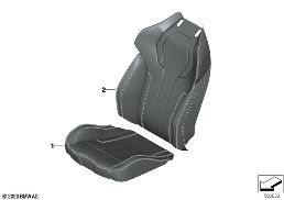 Foderina Individual sedile comf.pelle diagram for BMW X5 M F95 X5 M