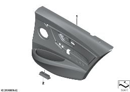 DOOR TRIM, REAR diagram for BMW 3 Series F30 335i