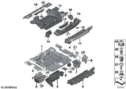 STORAGE SURFACE, TRUNK FLOOR diagram for BMW X3 G01 30i