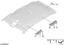 MOUNTING PARTS, ROOF ANTENNA diagram for BMW X5 G05 LCI M60iX